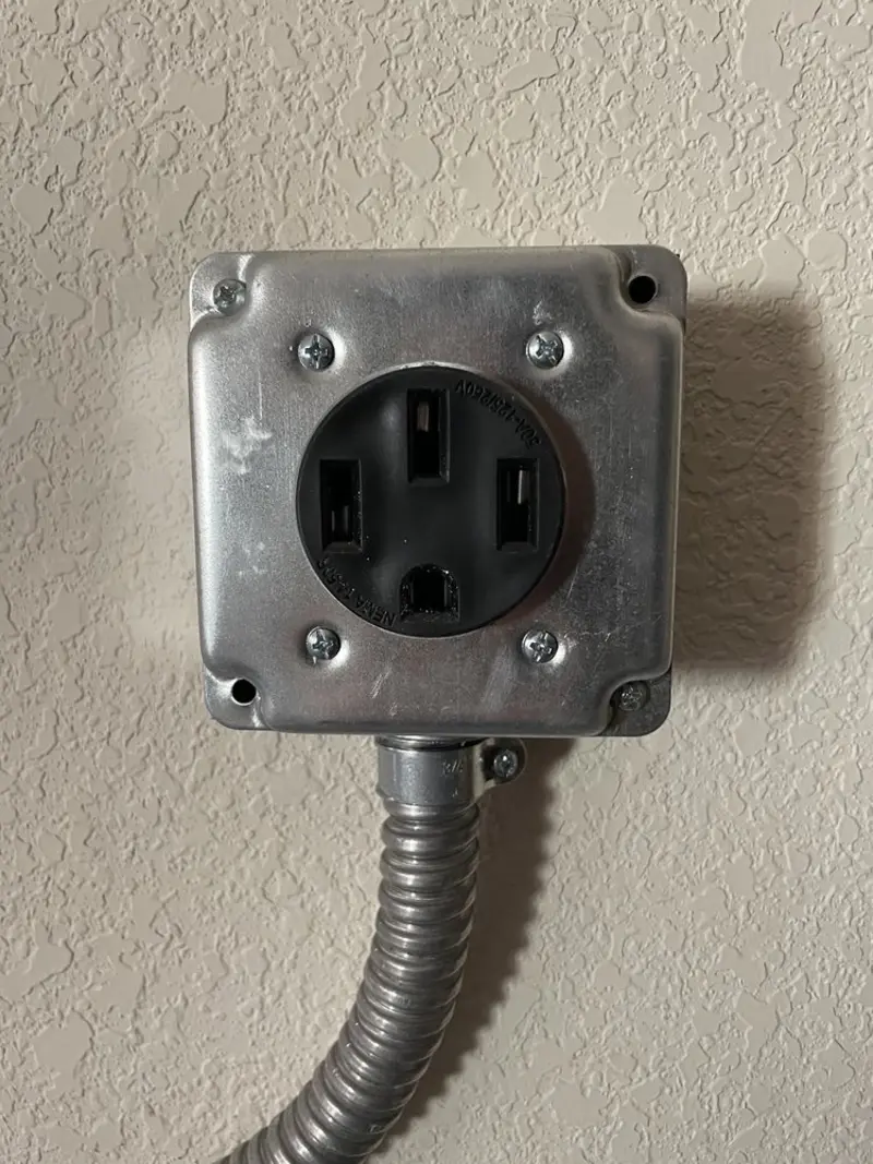 NEMA 14-50 outlet installed for Smart Home Electrical in Vinton